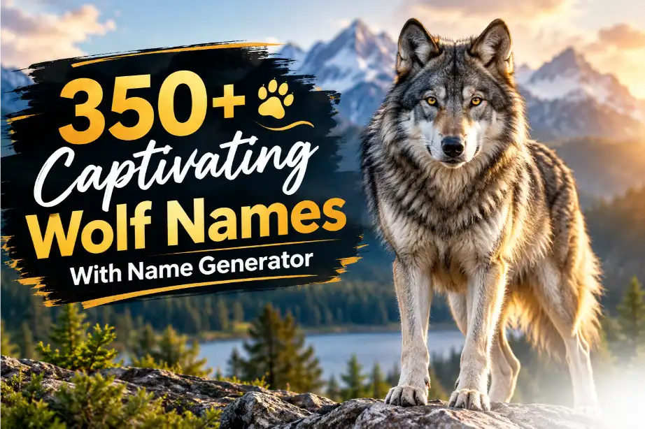 Captivating Wolf names with names generator
